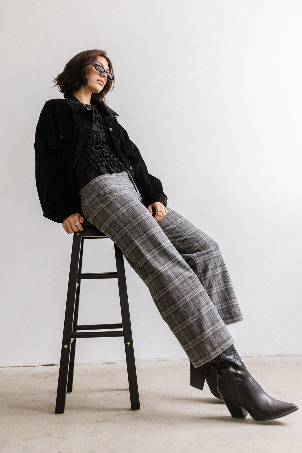 Fisher Plaid Wide Leg Pants - FINAL SALE