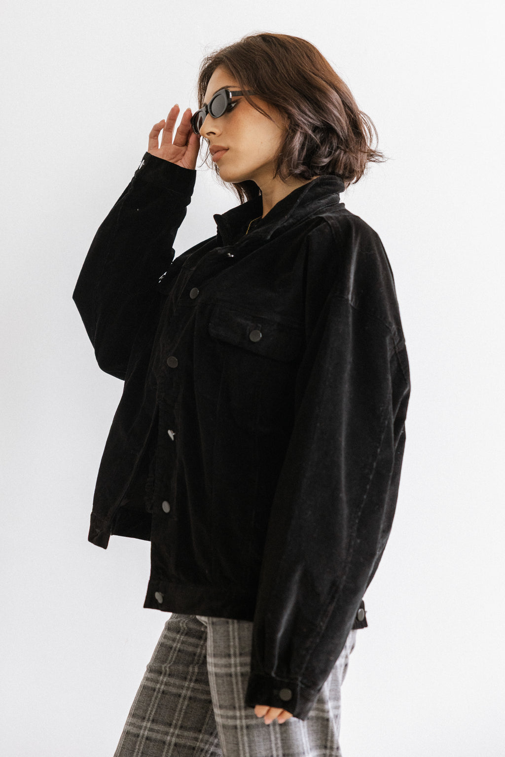 Sarah Corduroy Jacket in Black - FINAL SALE