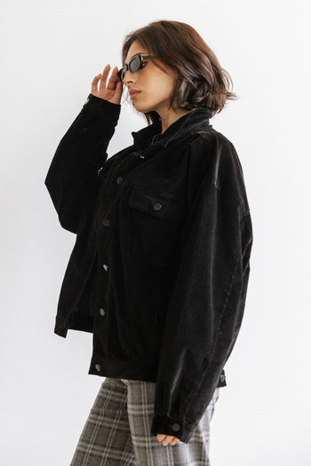 Sarah Corduroy Jacket in Black - FINAL SALE