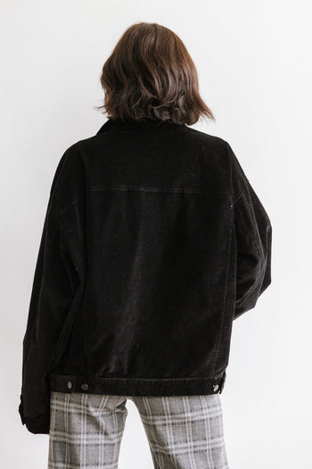 Sarah Corduroy Jacket in Black - FINAL SALE