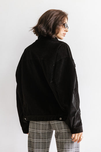 Sarah Corduroy Jacket in Black - FINAL SALE