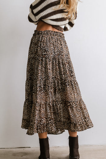 Kayden Leopard Maxi Skirt - FINAL SALE