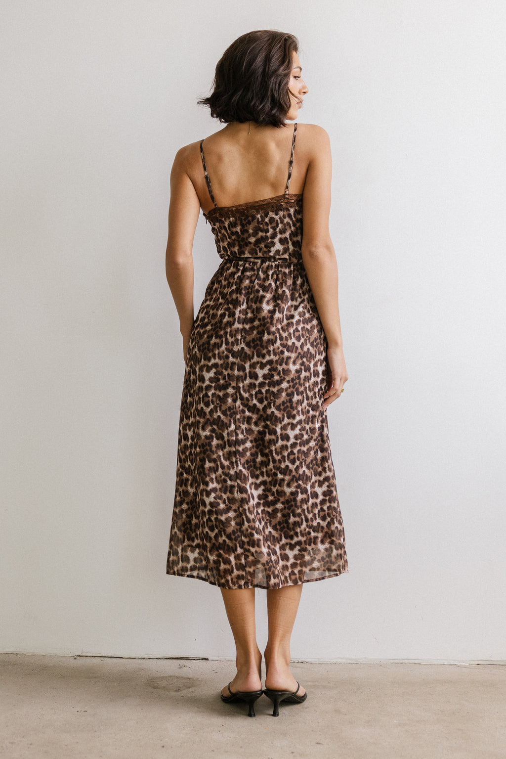 Janice Leopard Midi Dress