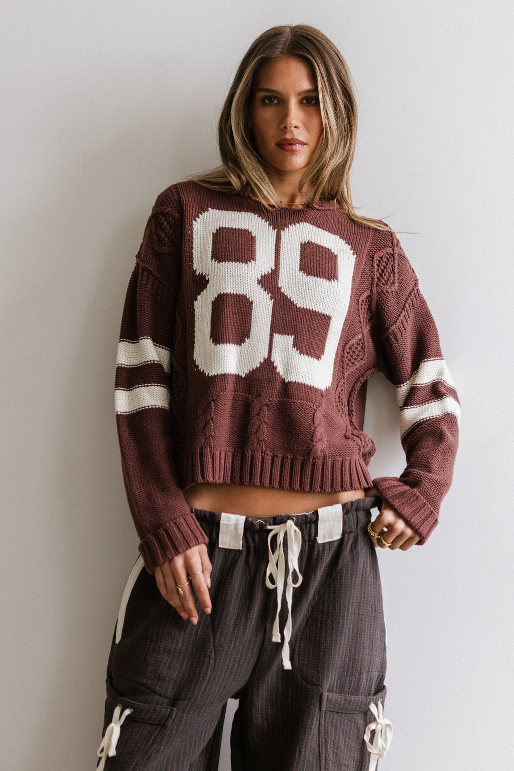 NUMBER 89 ON FRONT OF SWEATER 