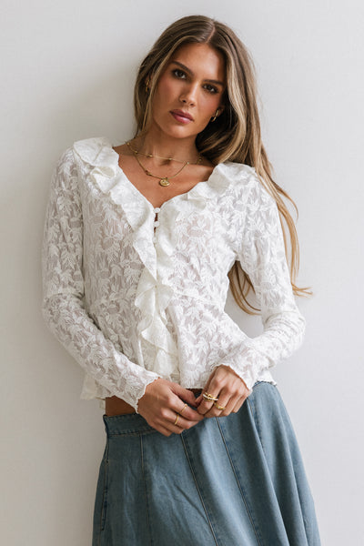 Kinsey Ruffle Lace Top