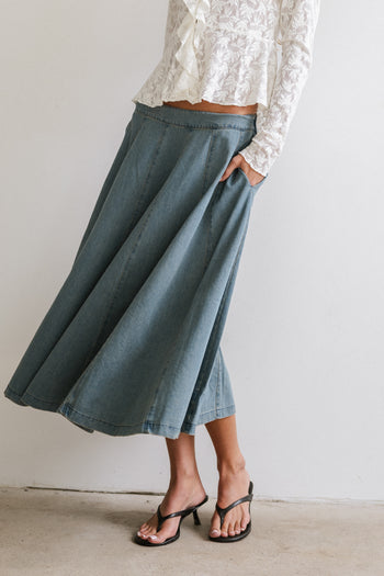 Kathy Denim Midi Skirt - FINAL SALE