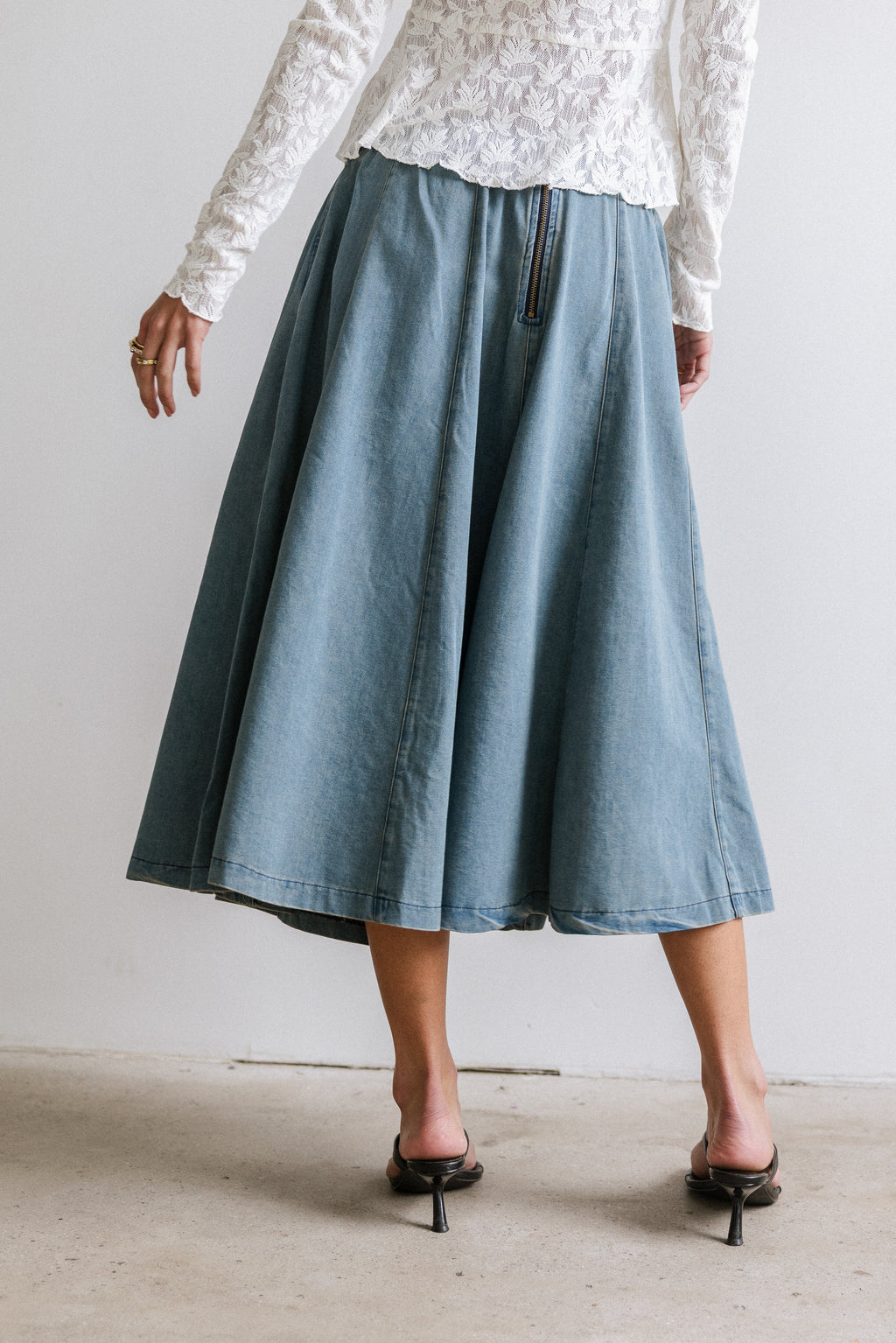 Kathy Denim Midi Skirt - FINAL SALE