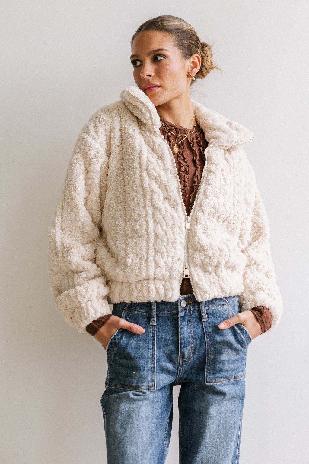 SOFT SHERPA BOMBER JACKET 