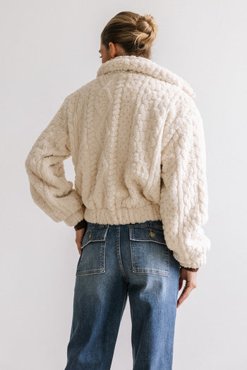 CREAM BOMBER JACKET