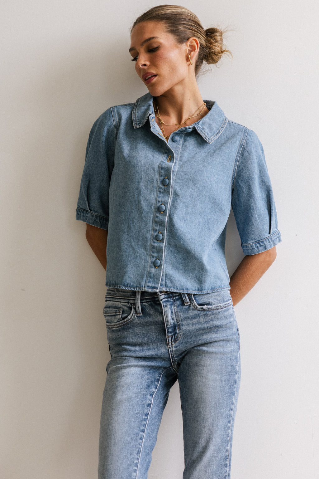 Betty Denim Button Up - FINAL SALE