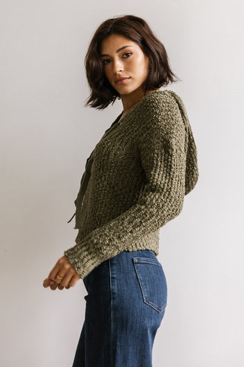 Georgie Knit Sweater in Olive - FINAL SALE