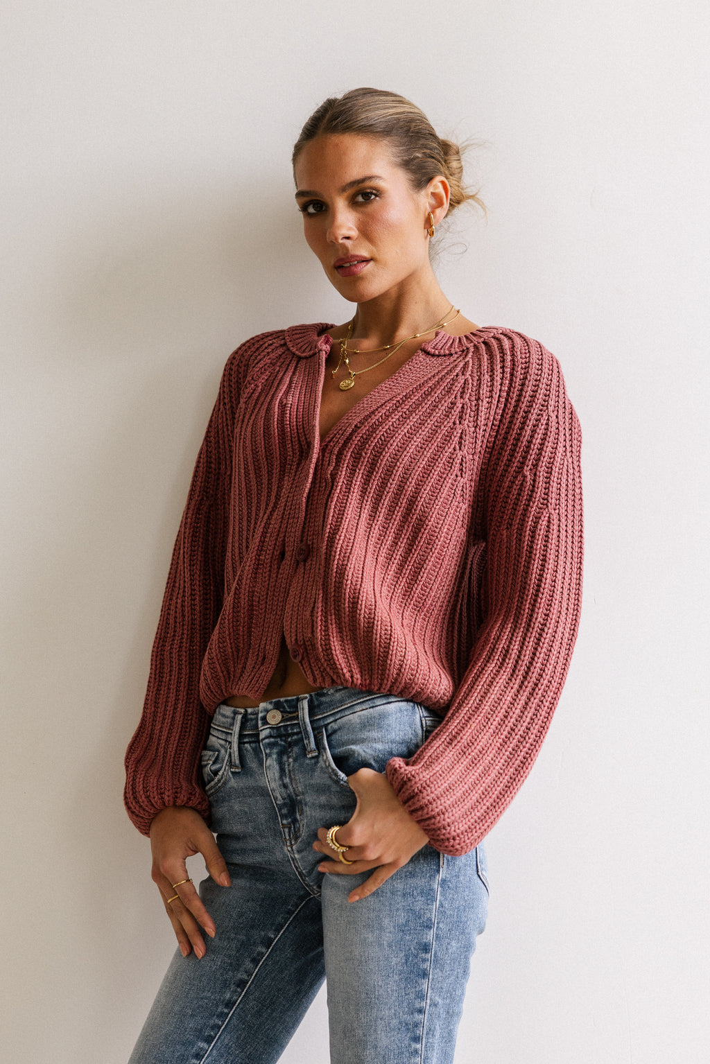 Katie Knit Cardigan in Red - FINAL SALE