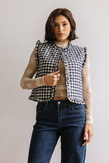 Betsy Gingham Vest - FINAL SALE