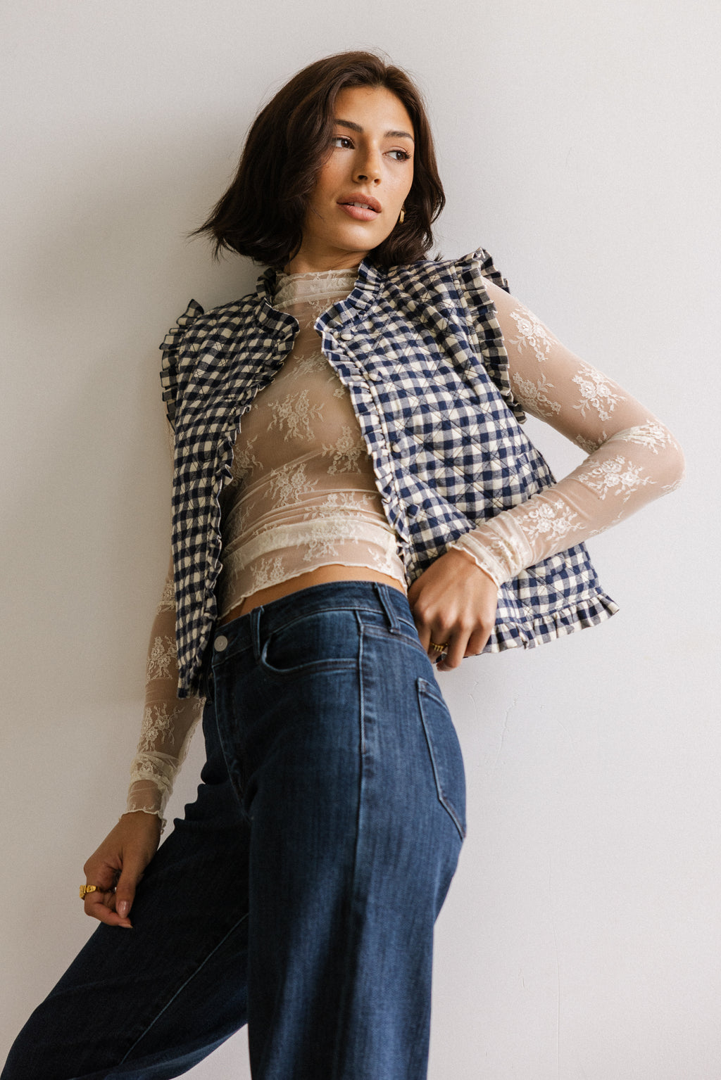 Betsy Gingham Vest - FINAL SALE