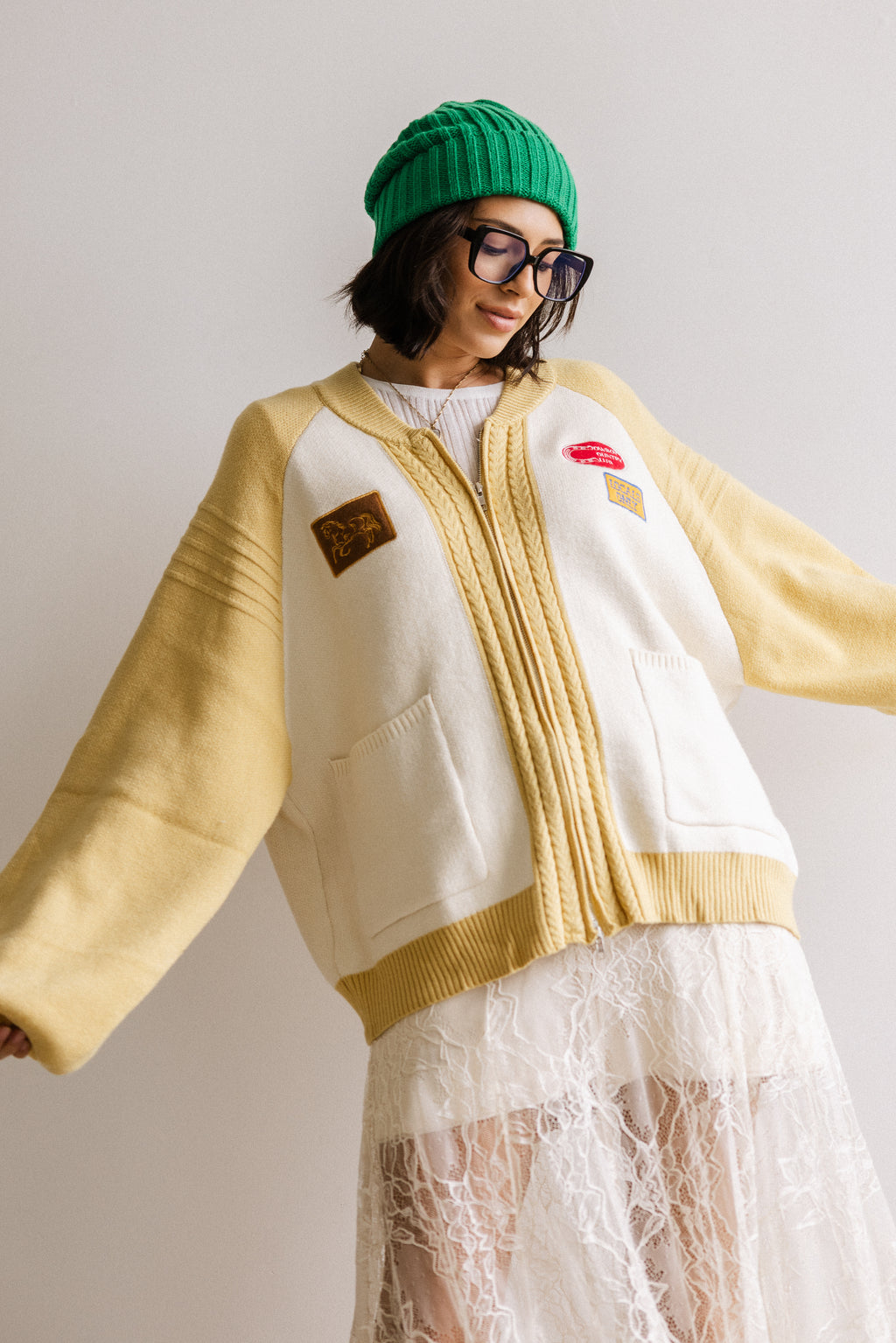 Paula Oversized Jacket in Yellow