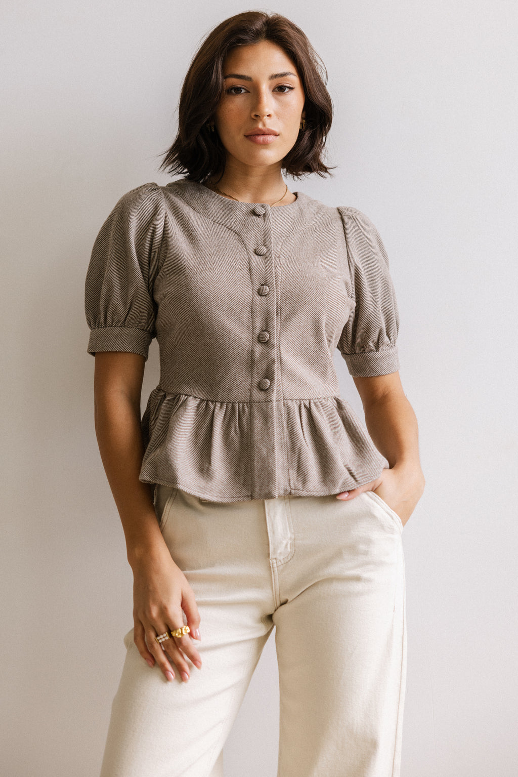 Tisha Peplum Blouse - FINAL SALE