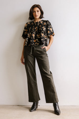 Rose Pleated Blouse - FINAL SALE