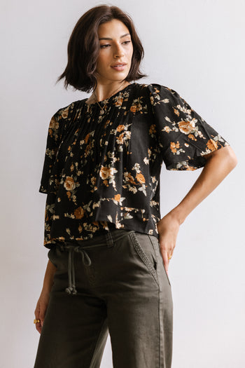 Rose Pleated Blouse