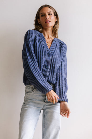Katie Knit Cardigan in Navy - FINAL SALE