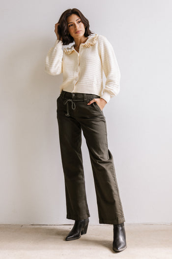 Maureen Collared Cardigan in Oatmeal