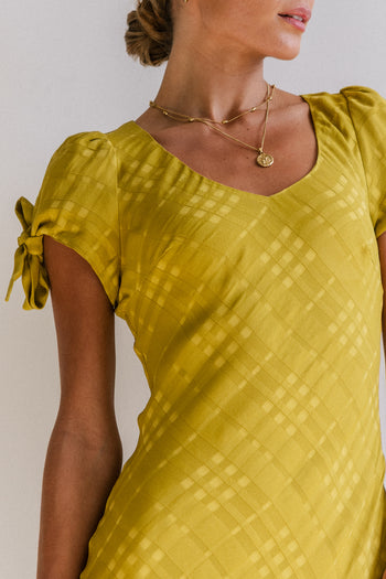 Kimmie Maxi Dress in Chartreuse