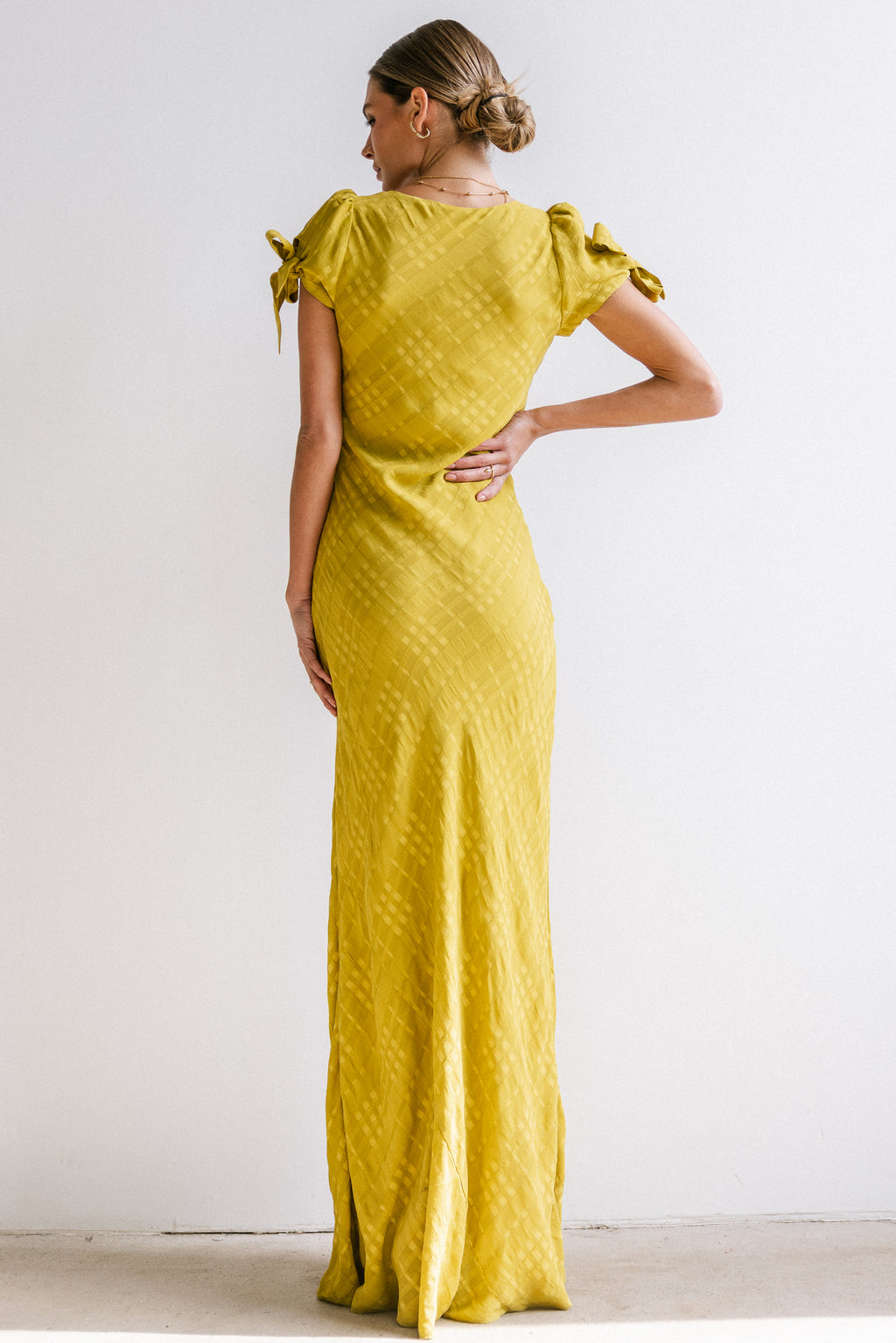 Kimmie Maxi Dress in Chartreuse
