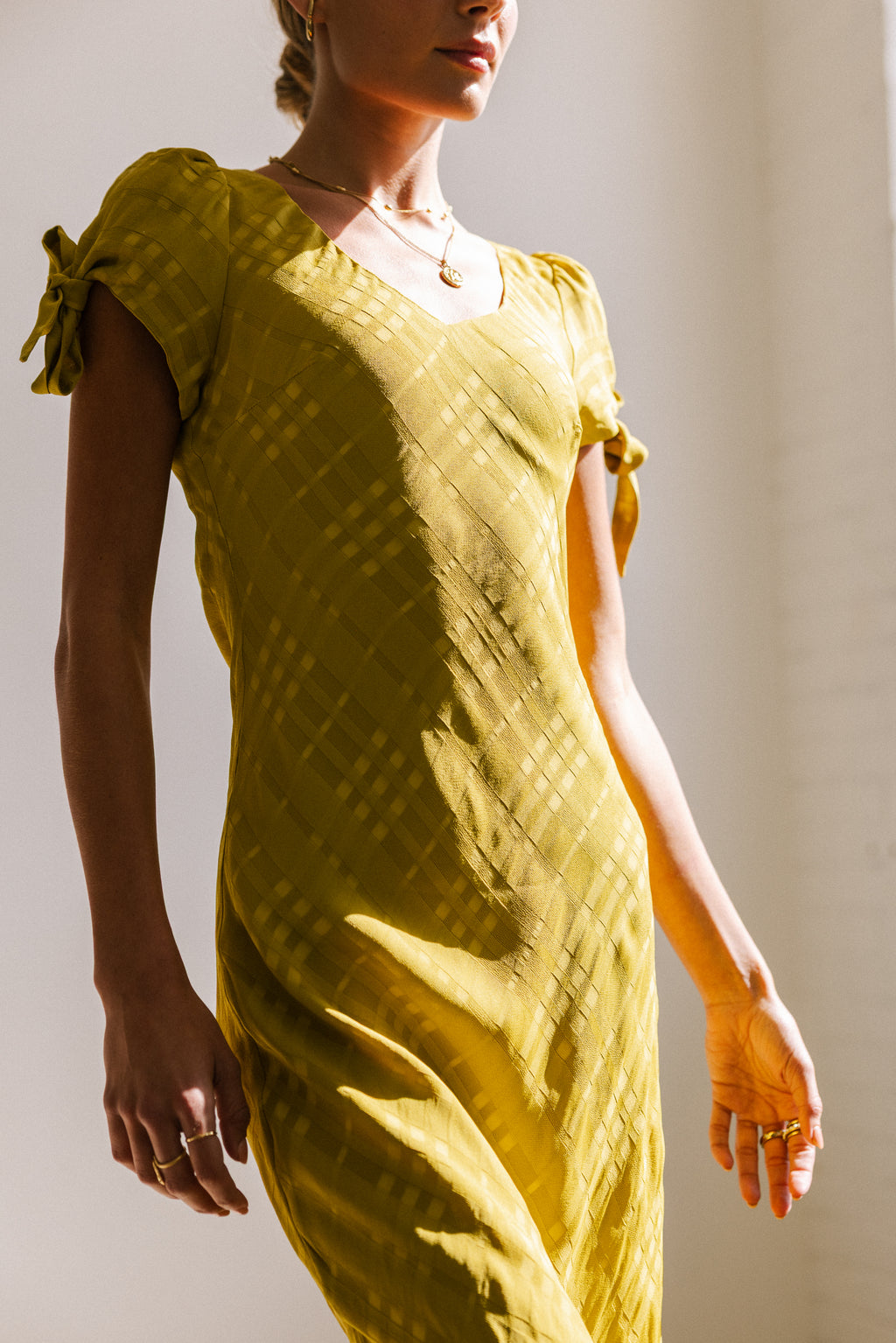 Kimmie Maxi Dress in Chartreuse