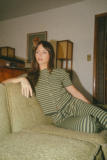 Ireland Striped Top in Green