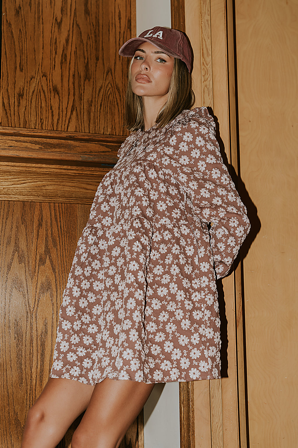 Liam Floral Mini Dress in Mauve - FINAL SALE