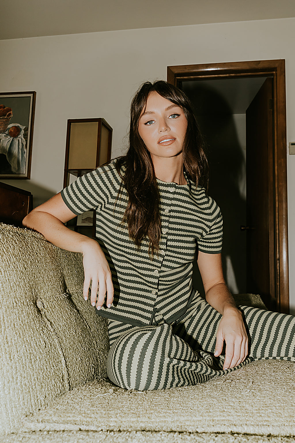 Ireland Striped Top in Green