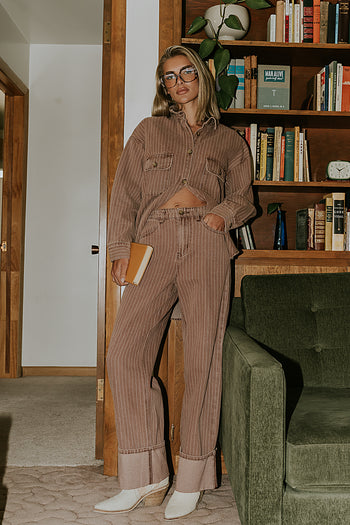 Shaylee Striped Button Up - FINAL SALE