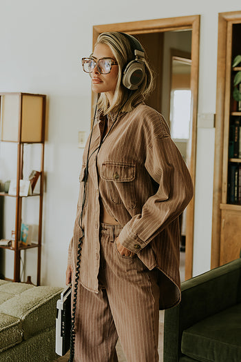 Shaylee Striped Button Up - FINAL SALE