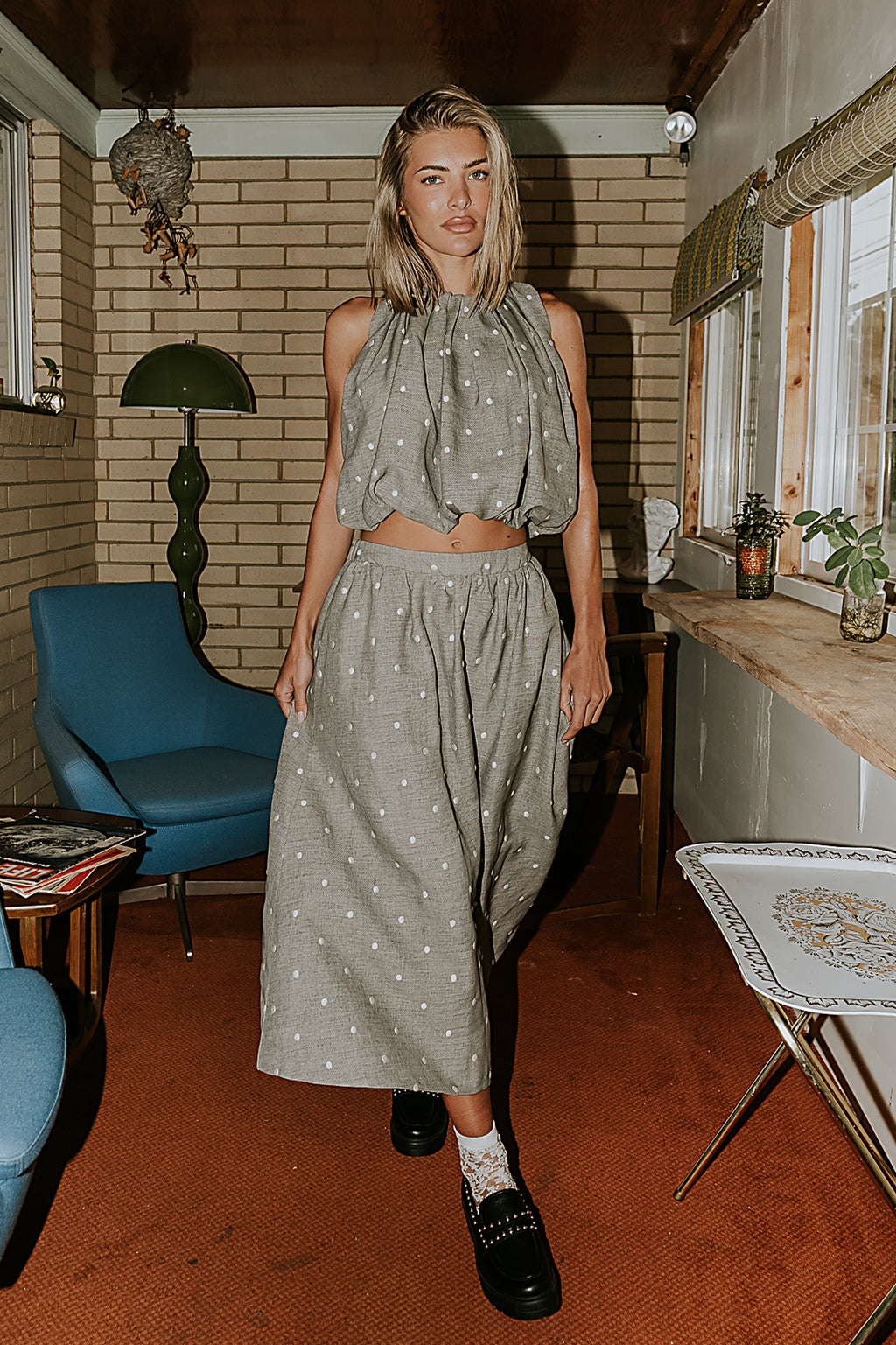 Jozie Polka Dot Halter Top - FINAL SALE