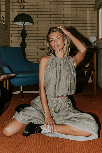 Jozie Polka Dot Halter Top - FINAL SALE