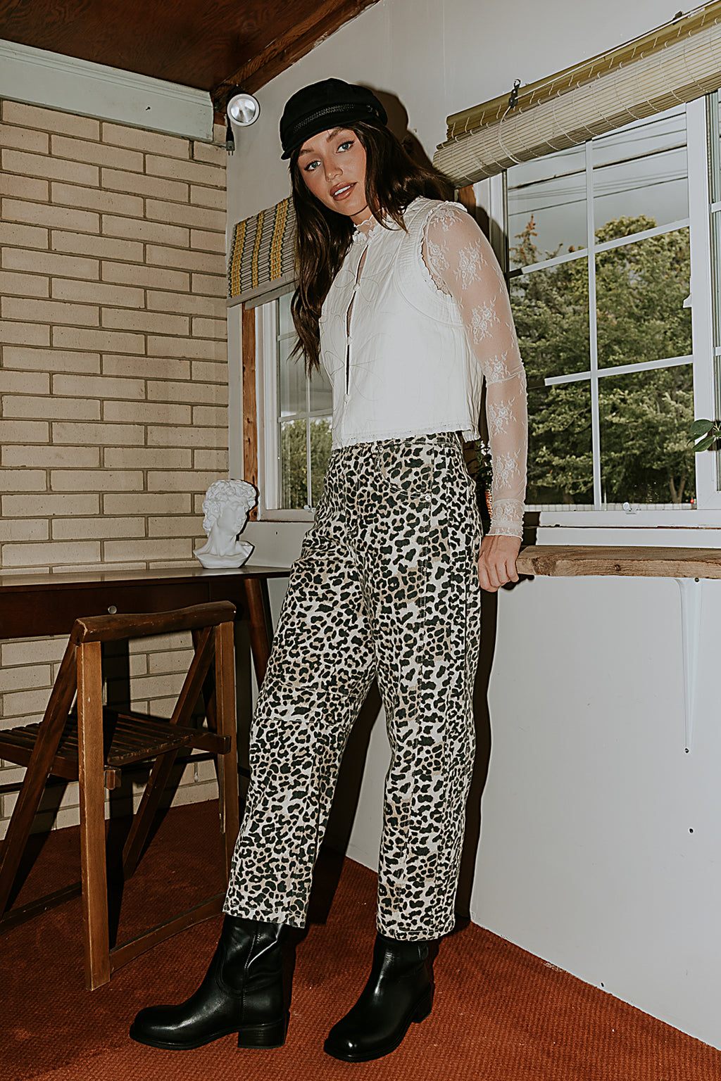 Lisette Barrel Jean in Leopard - FINAL SALE