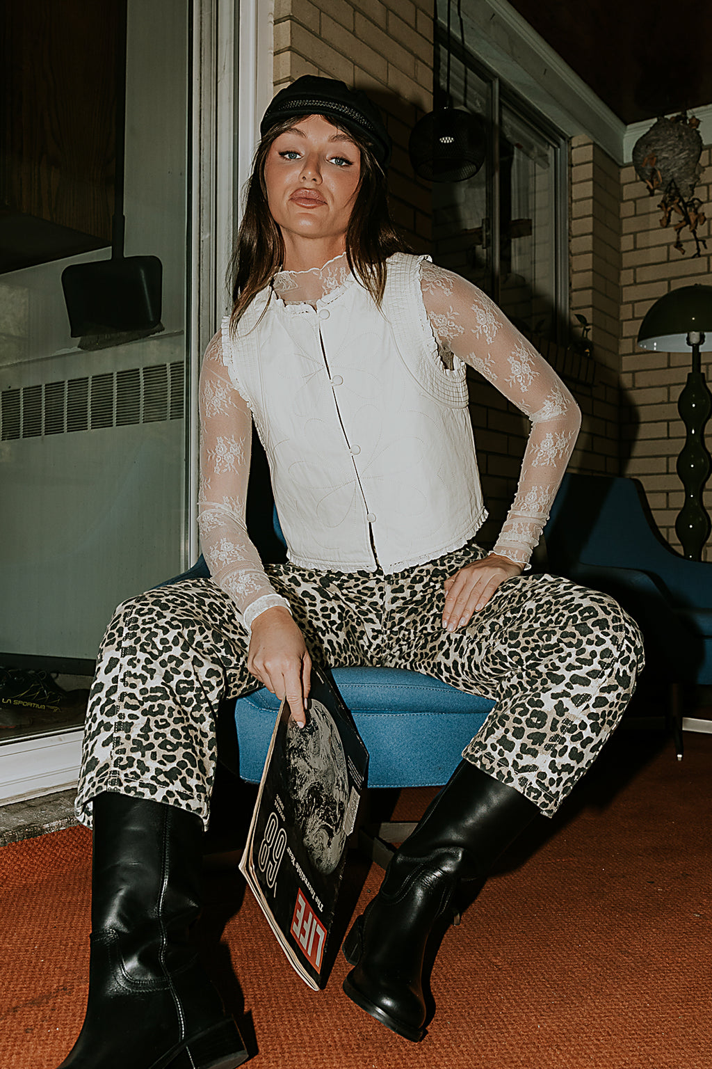Sawmew Leopard Barrel Jeans Dames Mid Rise Barrel Jeans Sawmew Leopard Barrel Jeans Dames Mid Rise Barrel Jeans