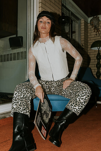 Lisette Barrel Jean in Leopard - FINAL SALE