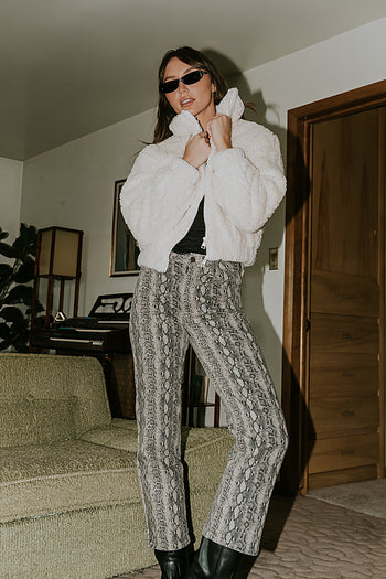 LONG SLEEVE SHERPA JACKET