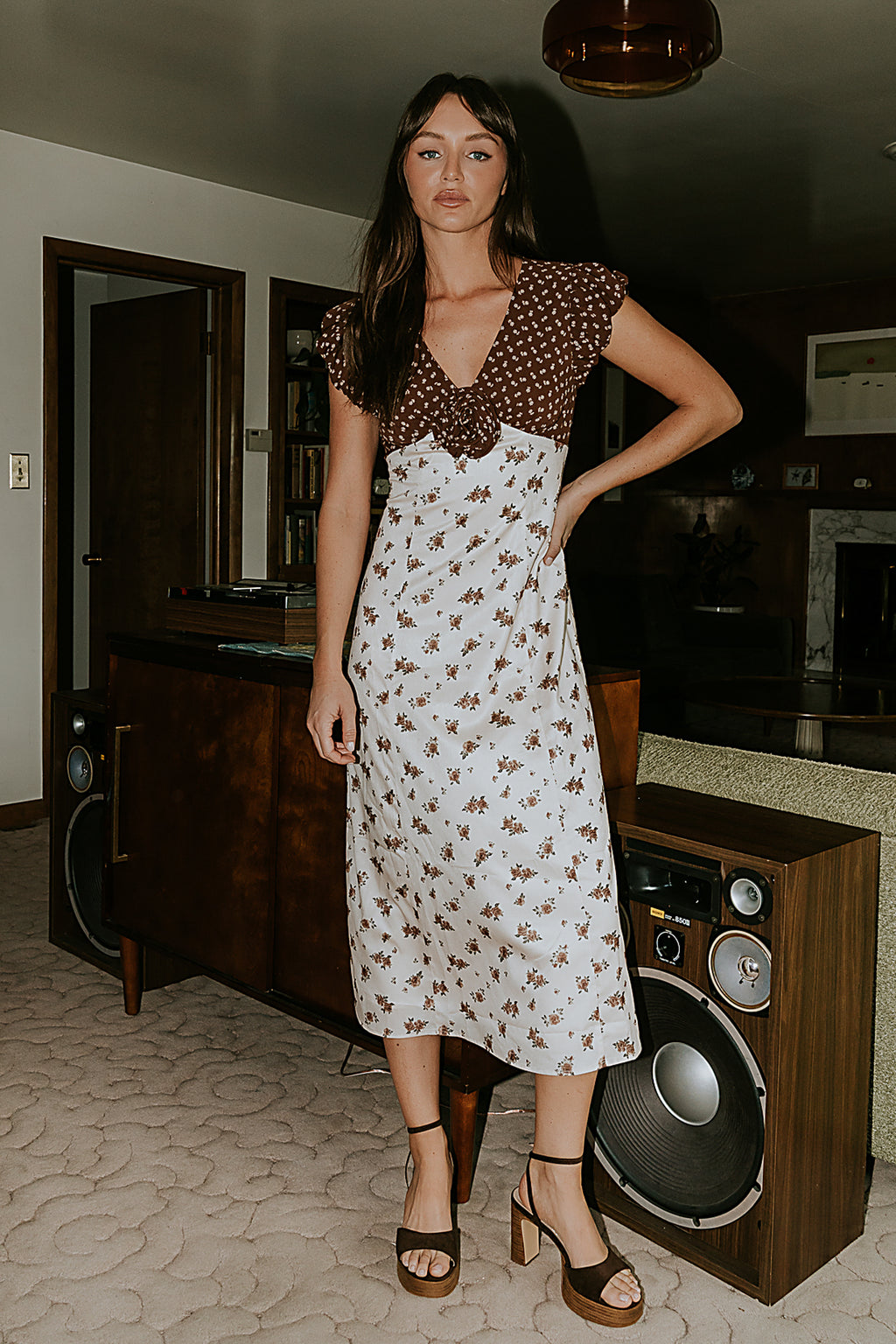 TWO FLORAL PATTERENED DRESS 