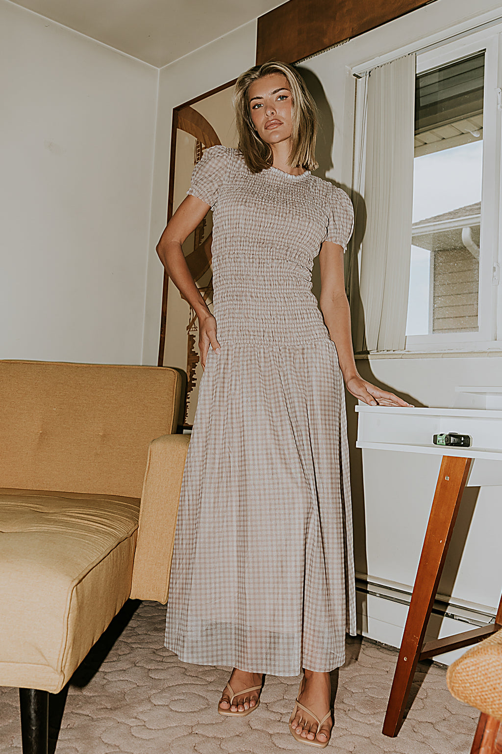 maxi dress sale Cutout Frilly Maxi Dress