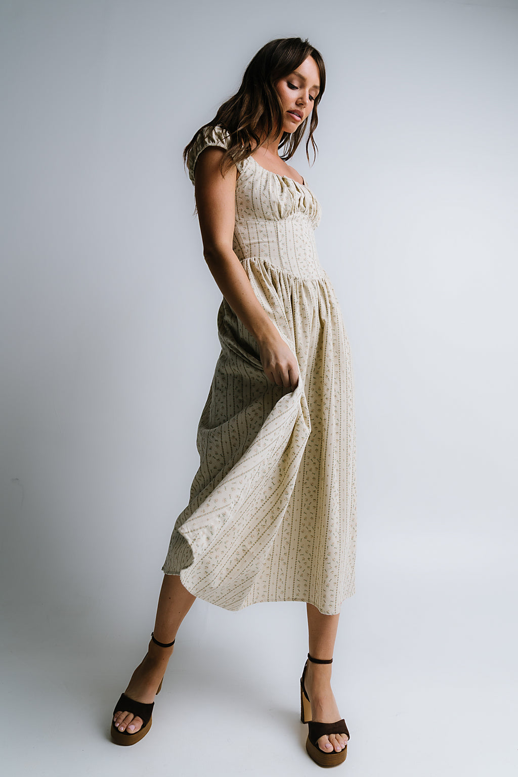 Oaklynn Corset Midi Dress - FINAL SALE