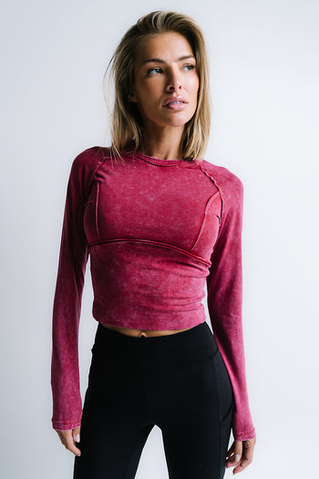 Louise Fitted Top in Red - FINAL SALE