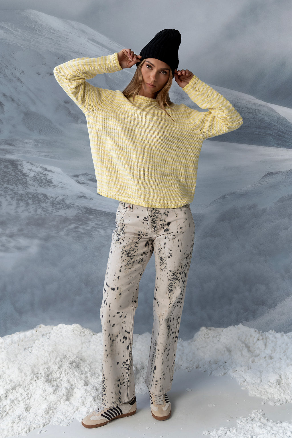 Jones Knit Sweater in Yellow - FINAL SALE