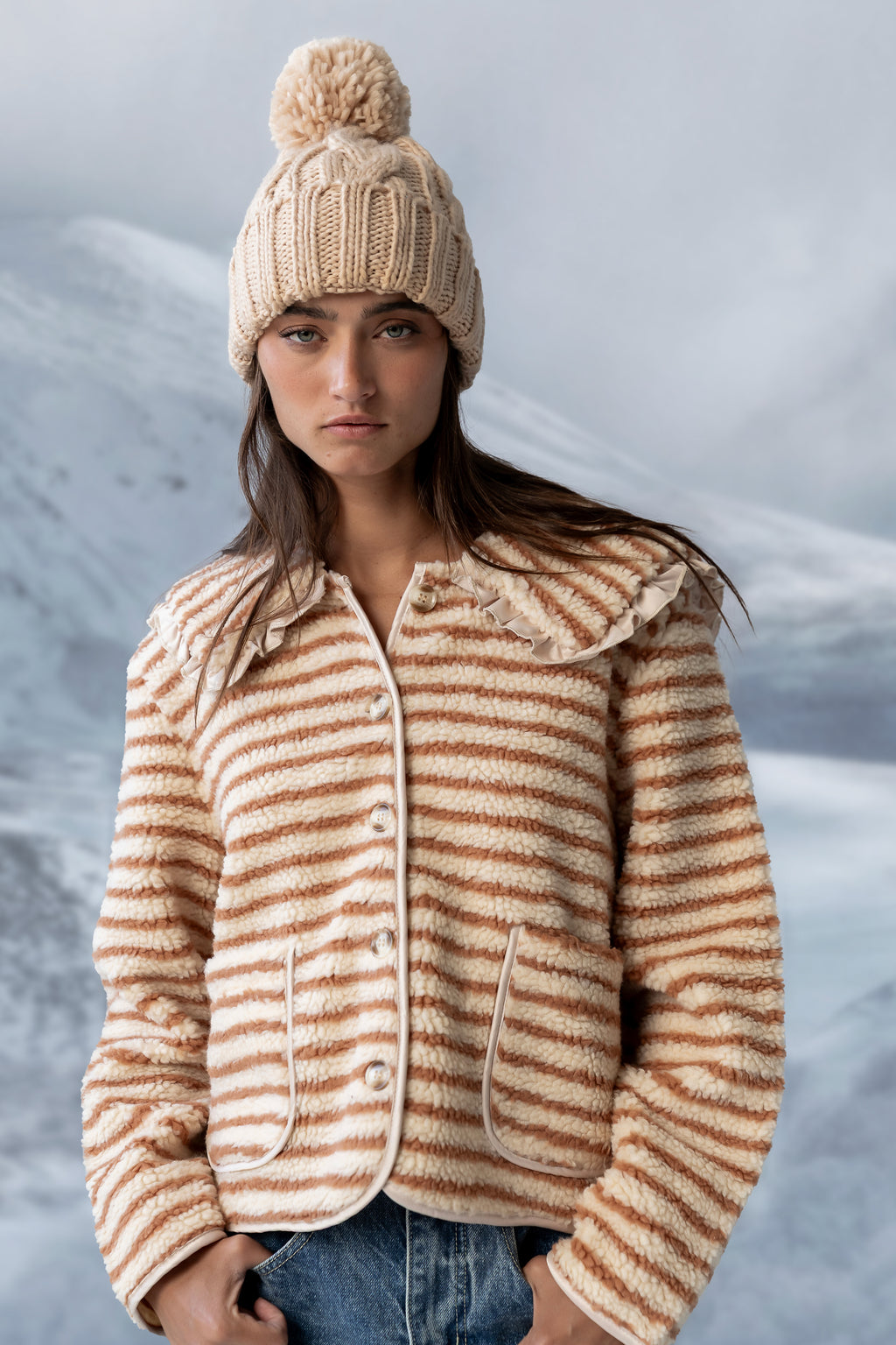 Manny Striped Sherpa Jacket - FINAL SALE