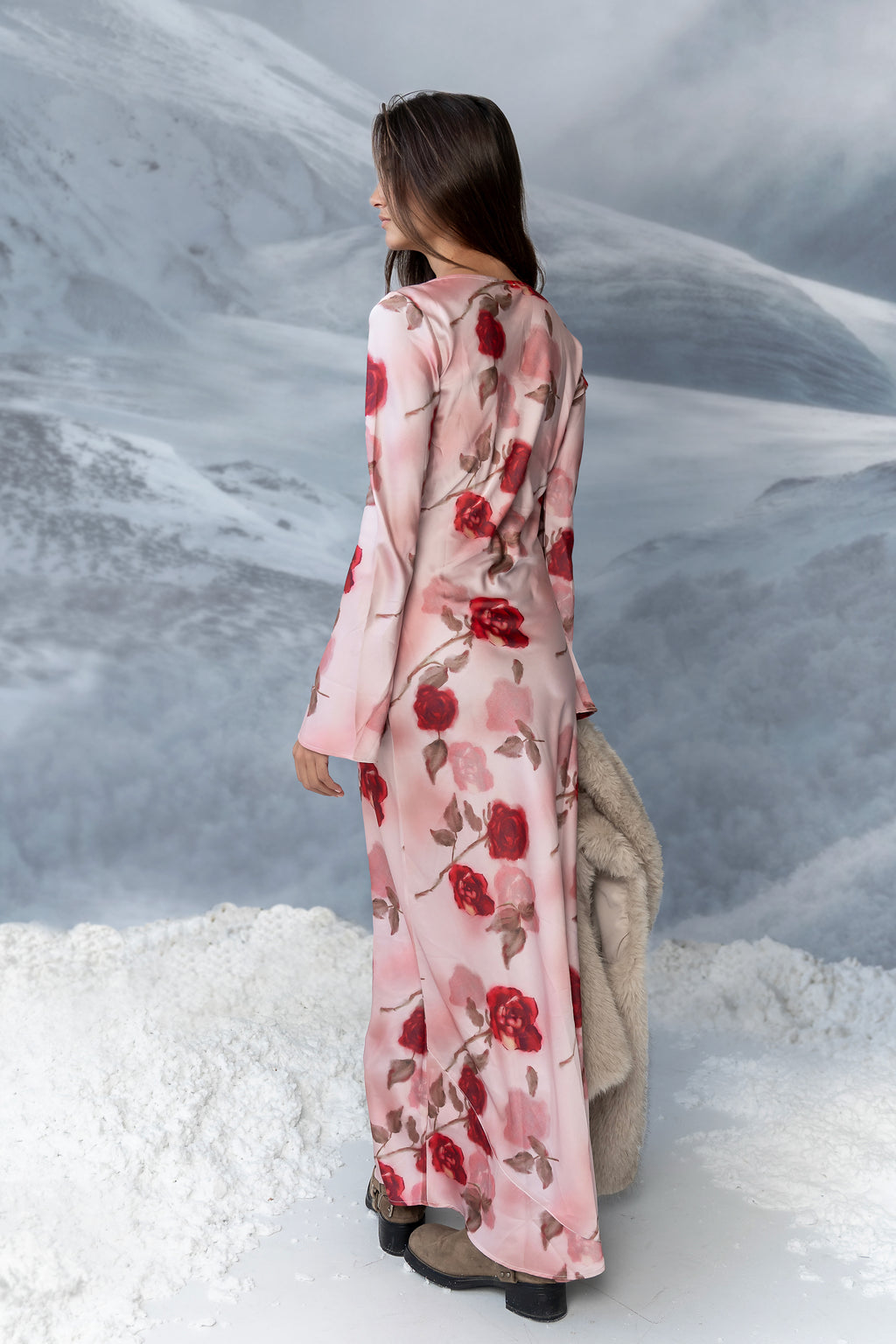 Melody Ultra Maxi Dress in Mauve