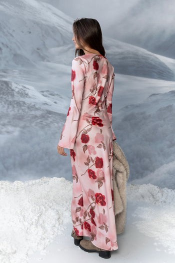 Melody Ultra Maxi Dress in Mauve