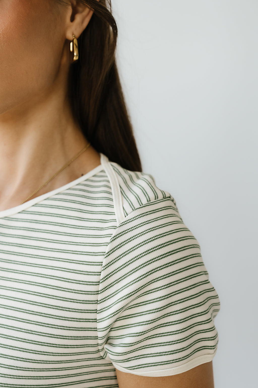 Marcie Striped Tee in Green