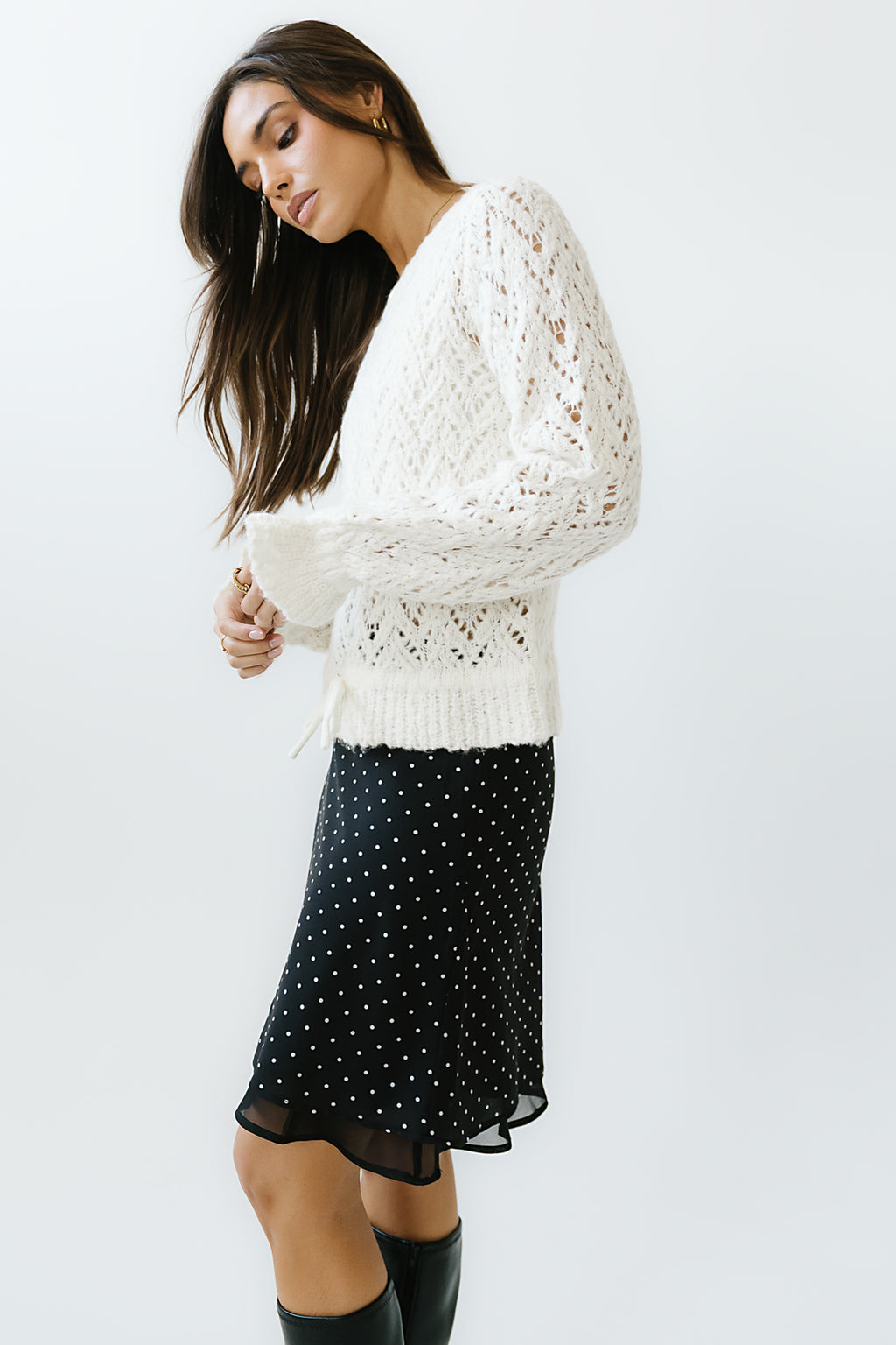 Joseph Knit Sweater in Ivory