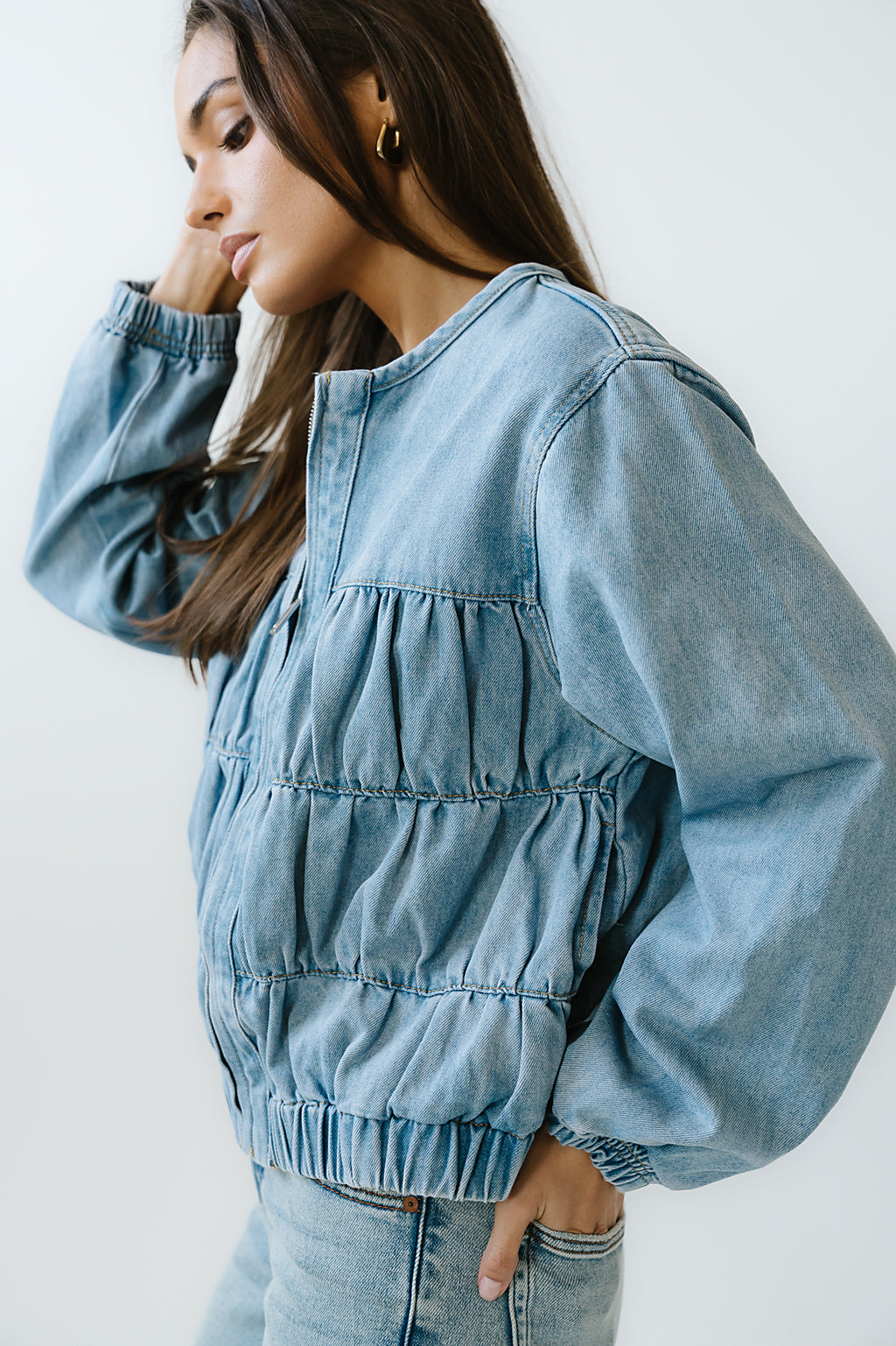 Juney Cinched Denim Jacket - FINAL SALE