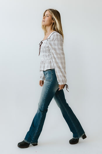 Vale Smocked Blouse in Mocha - FINAL SALE